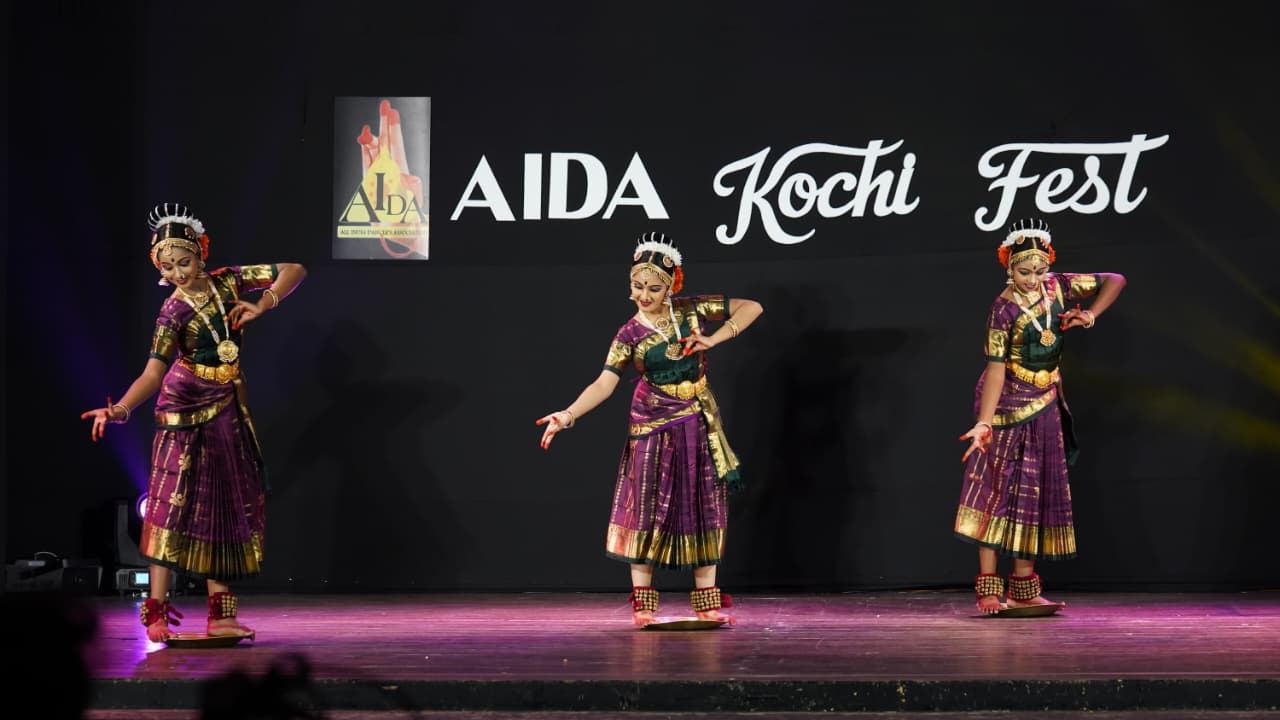 Nrithyoham trio performing at AIDA Kochi Fest